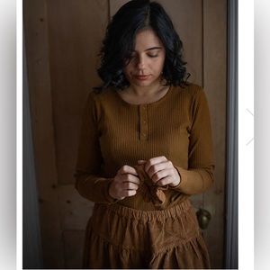 The Simple Folk- The Ribbed Top XL/14